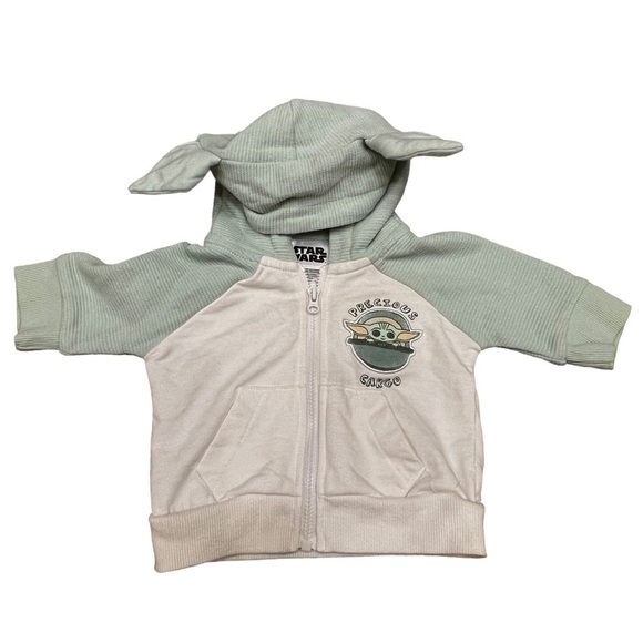 Star Wars Mandalorian The Child Zip Up Hoodie, Size 3M - Picture 4 of 10